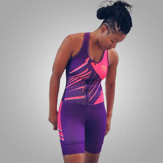 Purple and Pink Marathon Skate Skinsuit